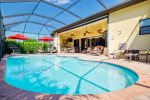 Solar & electric heated swimming pool